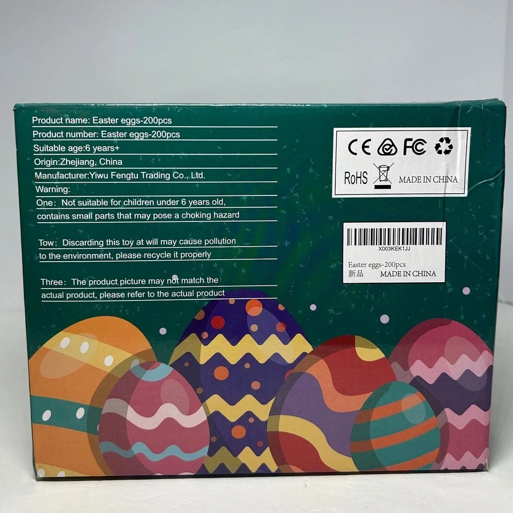 Happy‎ Easter Eggs Set 200 pcs Colorful Plastic Eggs Easter Basket Fillers New